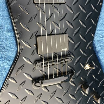 Black Diamond Custom Shop Xpro Diamond plate (het styled) guitar w/case Hand Built image 4