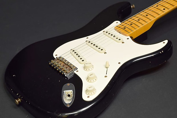 Fender USA Custom Shop 1956 Stratocaster Relic Black image 1