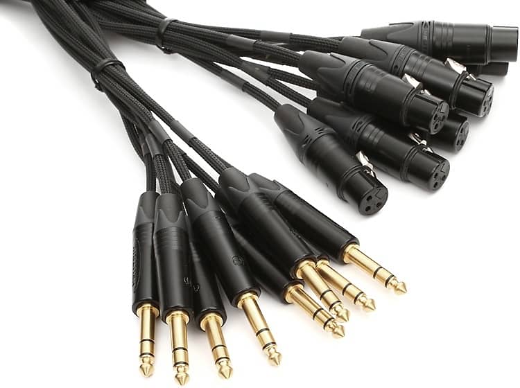 Mogami Gold 8 TRS-XLRF 8-channel 1/4 inch TRS Male to XLR Female Snake - 10 foot image 1