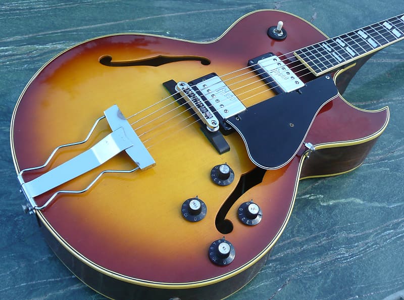 Greco S55 ES175 by Fujigen Japan Vintage 1974 2 Tone Sunburst