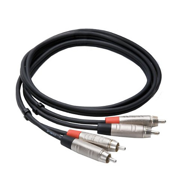Hosa HRR-015X2 Dual REAN RCA to Same Pro Stereo Interconnect Cable - 15' image 1