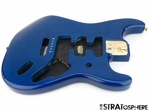 * Fender Stratocaster Strat DELUXE Player's BODY Sapphire Blue Trans, Ash  #818
