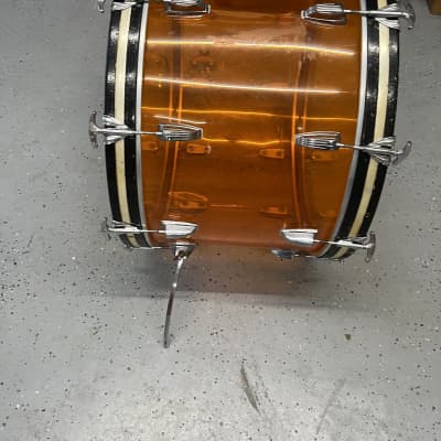 Ludwig 24” Amber Vistalite Bass Drum image 4