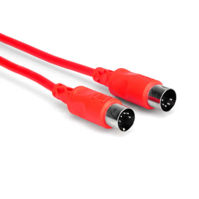 Hosa MID-310RD MIDI Cable, 5-pin DIN to Same, 10 ft image 1
