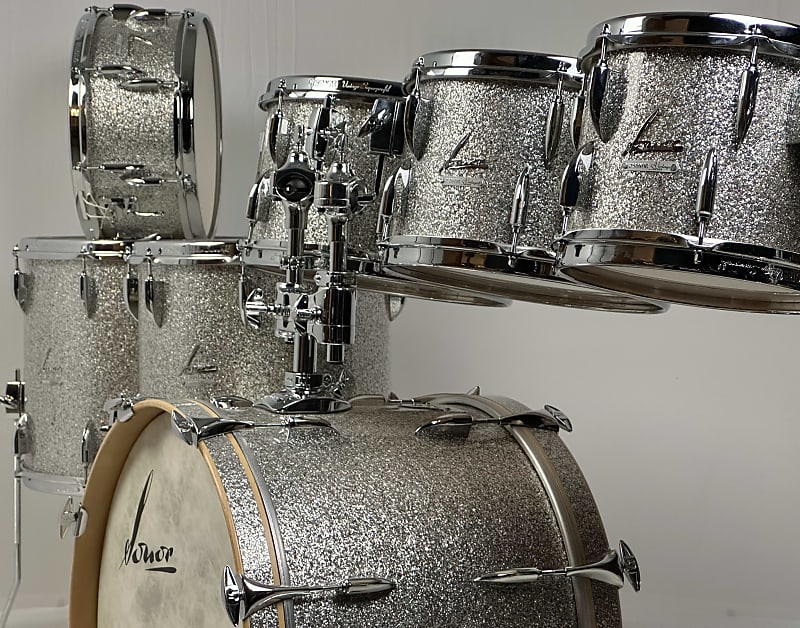 Sonor 20/10/12/13/14/16/6.5x14" Vintage Series Drum Set - Silver Sparkle image 1