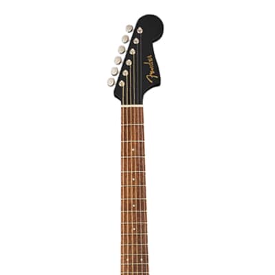 Fender Joe Strummer Campfire Acoustic Guitar - Matte Black w/ Walnut FB image 9