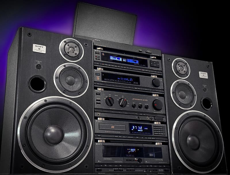 SONY LBT-D705 Silver RaRe Vintage Stereo Component System  			