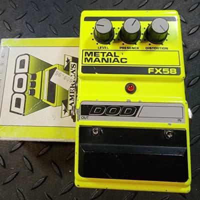 DOD FX58 Metal Maniac Heavy Distortion 1989 - 1993 - Yellow