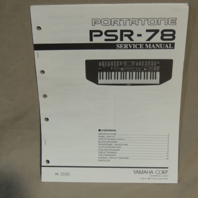 Yamaha PSR-78 Portatone Service Manual [Three Wave Music]