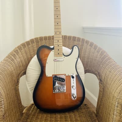 Squier Affinity Telecaster with Maple Fretboard, String Through Body 2021 - Present - 3-Tone Sunburst for sale