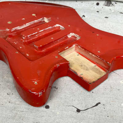 Vintage Vox Consort Guitar Body Red 1960's for Project or Restoration image 9
