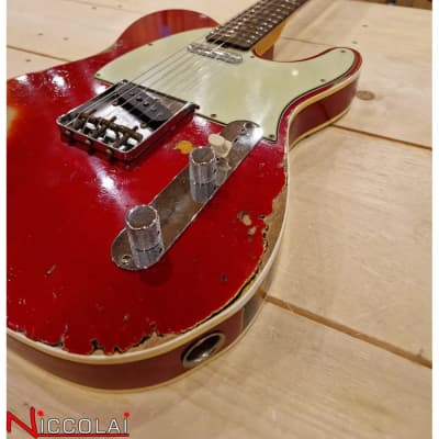 Fender Custom Shop Limited Edition '60 Tele Heavy Relic Aged Candy Apple Red Over 3-Color Sunburst image 17