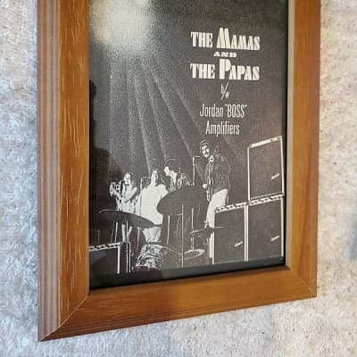 1966 Jordan Amplifiers Promotional Ad Framed Mamas & Papas Original for sale
