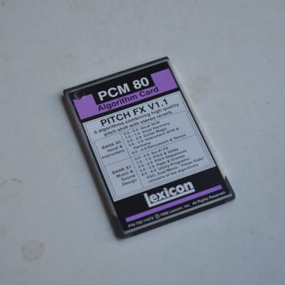 RARE Lexicon PCM-80 Algorithm Card ~PITCH FX V1.1~ Audio Software PCM80 USA Made image 7