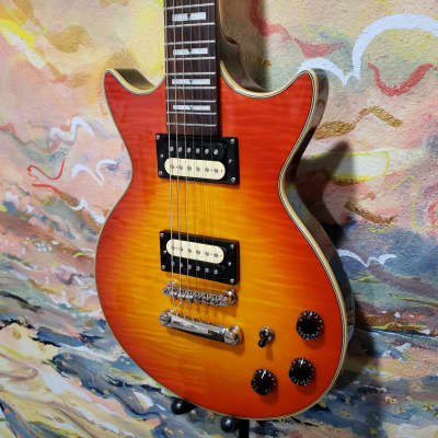 O.C. GDE-753 Electric Guitar Cherry Burst w/ Hard Case (Used) image 4
