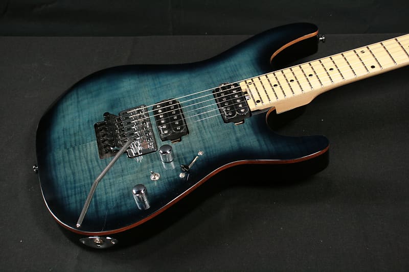 Harley-Benton Fusion-III HSH EB FBLB Gloss Trans Flamed Blue
