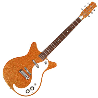 Danelectro '59M NOS Electric Guitar ~ Orange Metal Flake image 1