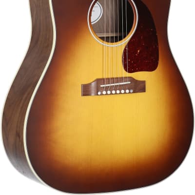 Gibson J-45 Studio Walnut Acoustic-Electric Guitar (with Case), Satin Walnut Burst image 3