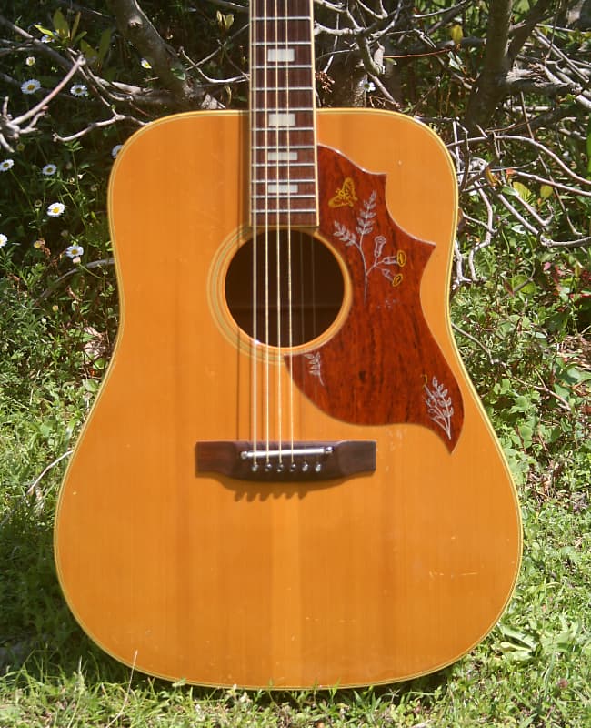 Takamine Elite HM-25 Hummingbird Replica Guitar 1974 Natural+Hard Case FREE