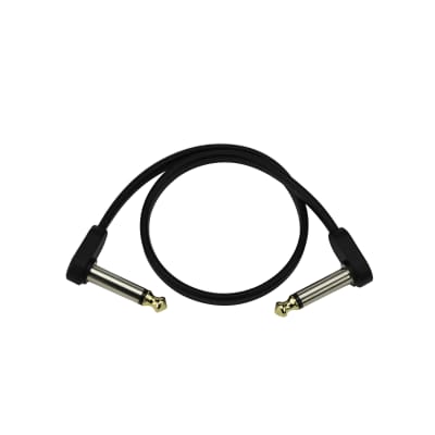 D'Addario PW-FPRR-204 Planet Waves 1/4" TS Right-Angle Flat Patch Cable - 4" (2) image 2