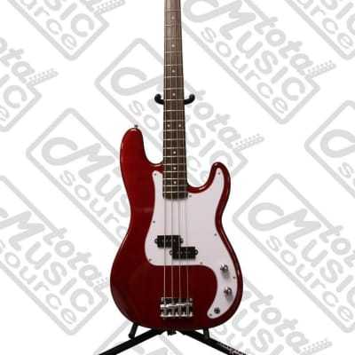 Oscar Schmidt by Washburn P-Style Electric Bass Guitar, Trans Red, OSB-400C TR image 1