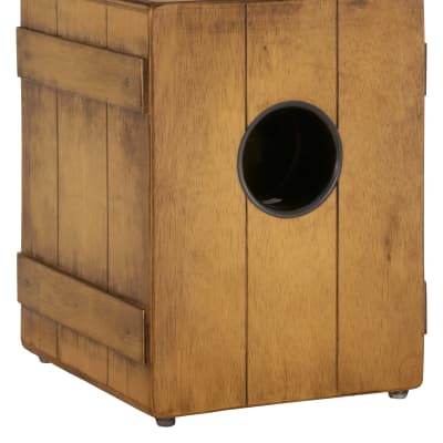 Pearl  Primero Crate Style Cajon with Plywood body, Meranti Faceplate, 3 sets of fixed snares, rear bass port, Coffee Bean graphic finish image 5