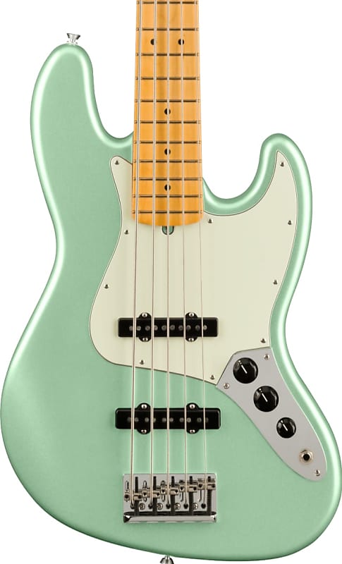 Fender American Professional II Jazz Bass V Maple Fingerboard - Mystic Surf Green-Mystic Surf Green image 1