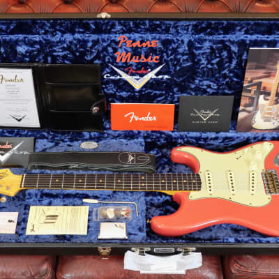 Fender Custom Shop Time Machine 1964 Stratocaster Faded Aged Fiesta Red Journeyman Relic for sale
