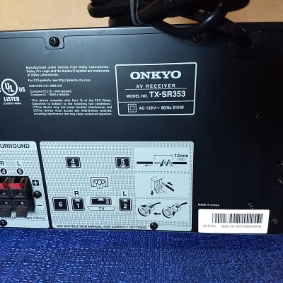 Onkyo TX-SR353 AV Receiver image 6
