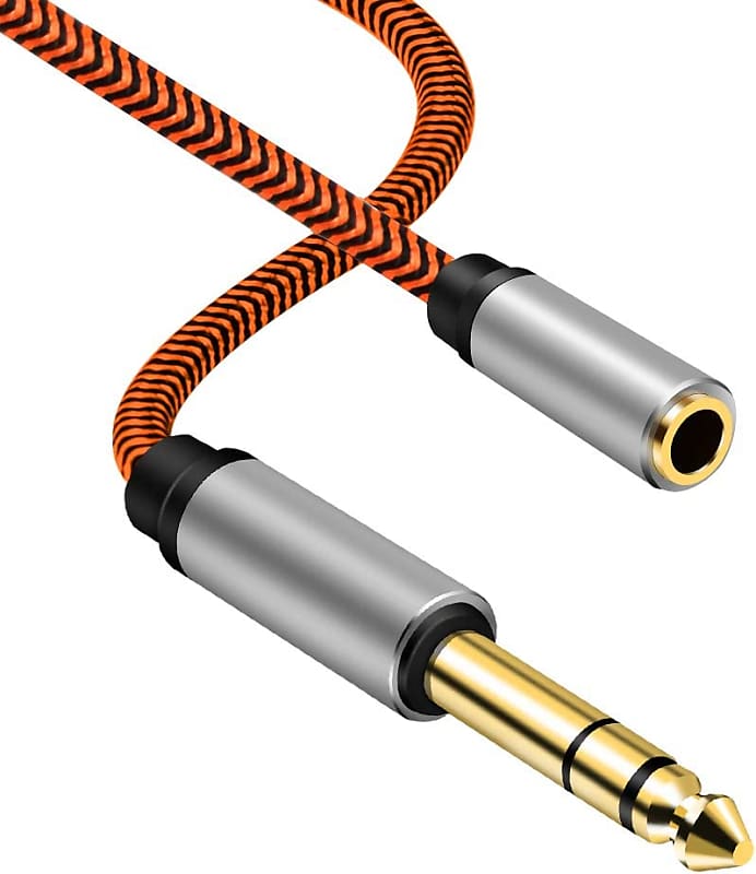 UGREEN 1/8 to 1/4 Stereo Cable 3.5mm TRS to 6.35mm Audio Cable Guitar to  Aux Male Cord with Zinc Alloy Housing and Nylon Braid for Guitar, Laptop