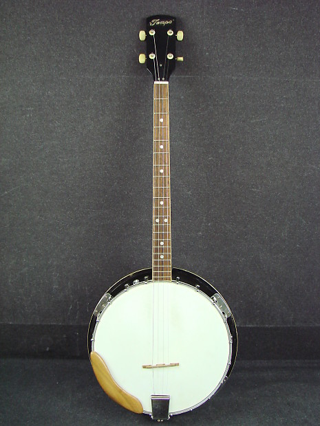 Vintage Tempo Four String Tenor Banjo W Case Reverb
