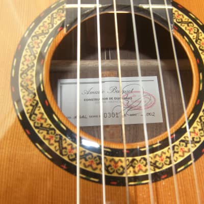 Amalio Burguet Nogal 2002  solid Spruce Walnut with an Cedar Top Excl. cond 655 Scale 52 nut HS Case image 11