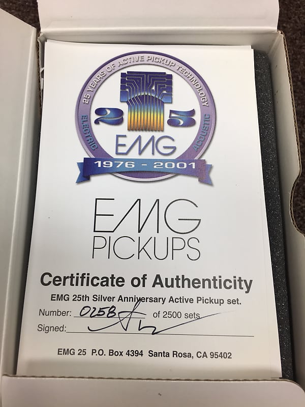 EMG 25 Silver Pickup Set 25th Anniversary (N.O.S)