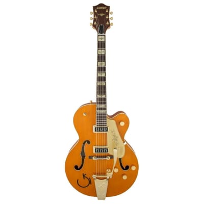 Gretsch G6120T-55 Vintage Select Edition '55 Chet Atkins 6-String Right-Handed Electric Guitar with Hollow Body, Bigsby Tailpiece, and Rosewood Fingerboard (Vintage Orange Stain Lacquer) image 1