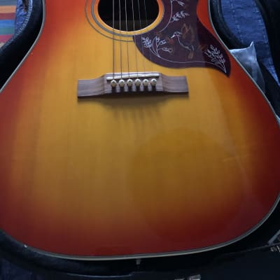 Epiphone Hummingbird Pro Acoustic Guitar Faded Cherry Sunburst  with Fishman Rare Earth Goose Neck Mic and HSC image 4