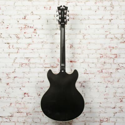 D'Angelico Premier DC Semi-Hollow Electric Guitar Black Flake image 9