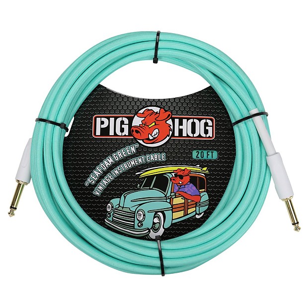 Pig Hog PCH20SG Vintage Series 1/4" TS Straight Instrument/Guitar Cable - 20' image 1