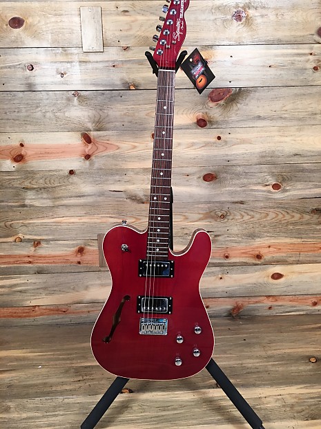 Squire Vintage Semi Hollow Telecaster Candy Apple Red