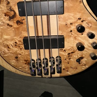 Ibanez BTB845SC-NTL BTB Bass Workshop 800 Series Poplar Burl Top 5-String  Electric Bass Natural Low Gloss