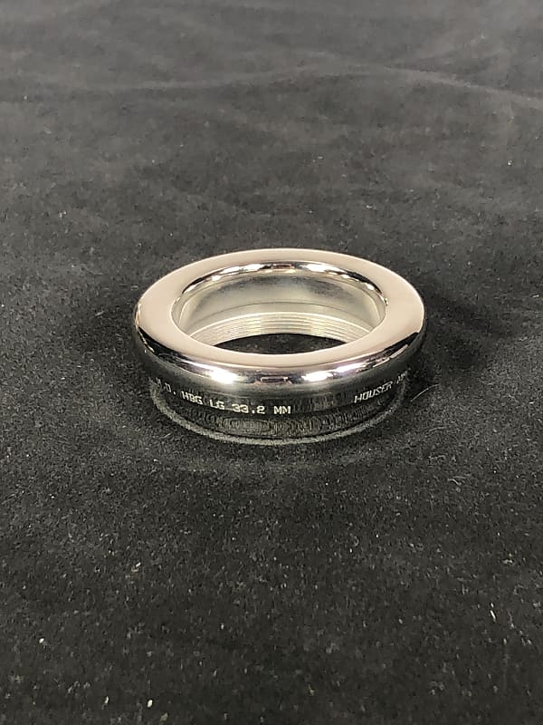 Houser M.O. HBG LG 33.2mm Tuba Mouthpiece Rim in Stainless Reverb