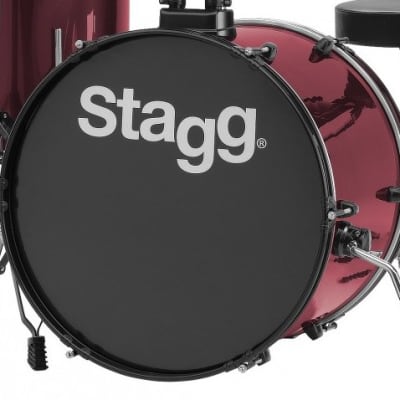 Stagg 5 Piece Full Acoustic Drum Set 10/12/14/14/20 w/ Hardware & Cymbals image 3
