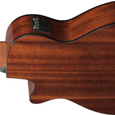 Ibanez AEGB24FEMHS Acoustic-Electric 4-String Bass, Sapele Top, Mahogany Sunburst image 4