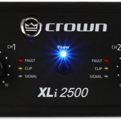 Crown XLi 2500 750W 2-channel Power Amplifier (2-pack) Bundle for sale