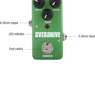 Guitar Mini Effects Pedal Over Drive - Warm and Natural Tube Overdrive Effect Sound Processor Portable Accessory for Guitar and Bass, Exclude Power Adapter Green - FOD3 image 3