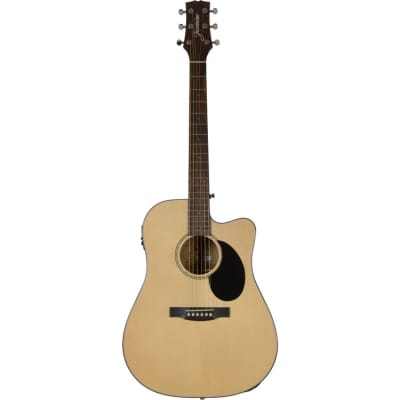 Jasmine JD-36CE Dreadnought Acoustic-Electric  Guitar (Natural) image 2