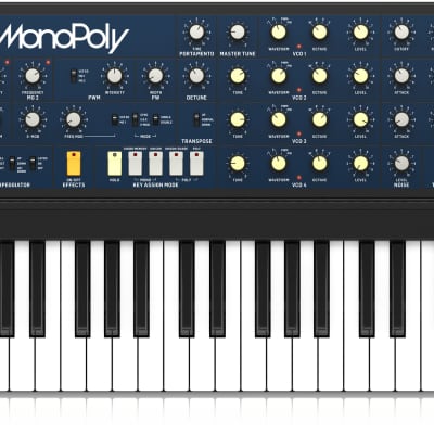 Behringer MonoPoly Analog 4-Voice Polyphonic Synthesiser Synth