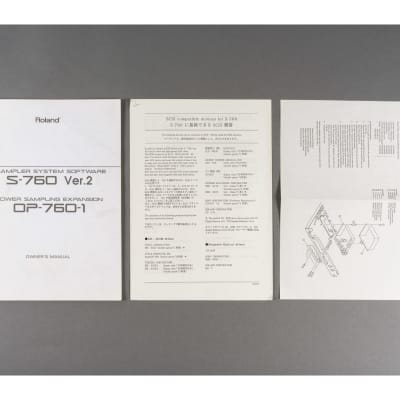 Roland S-760 Owner's Manual Set [USED]