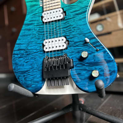 Kiesel Thanos 6-String-Tremolo 2023 - Blue-Teal Fade | Reverb