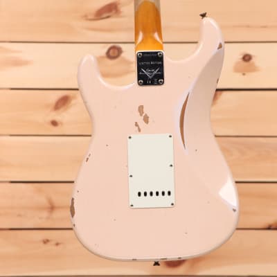 Fender Custom Shop Limited 1959 Stratocaster Heavy Relic - Super Faded Aged Shell Pink - CZ566763 - PLEK'd image 7