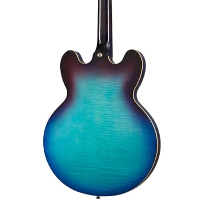 Epiphone ES-335 Figured Semi-Hollow Body Electric Guitar (Blueberry Burst) image 2